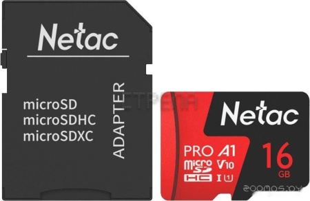 Карта памяти Netac P500 Extreme Pro 16GB NT02P500PRO-016G-R (с адаптером)
