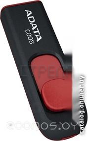 USB Flash A-Data C008 Black+Red 32 Гб (AC008-32G-RKD)